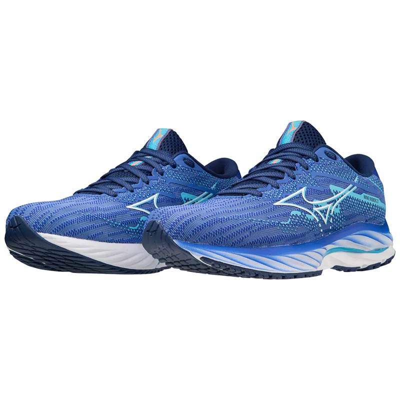 Mizuno Women's Wave Rider 27 Running Shoes Ultramarine/White/Aquarius-4